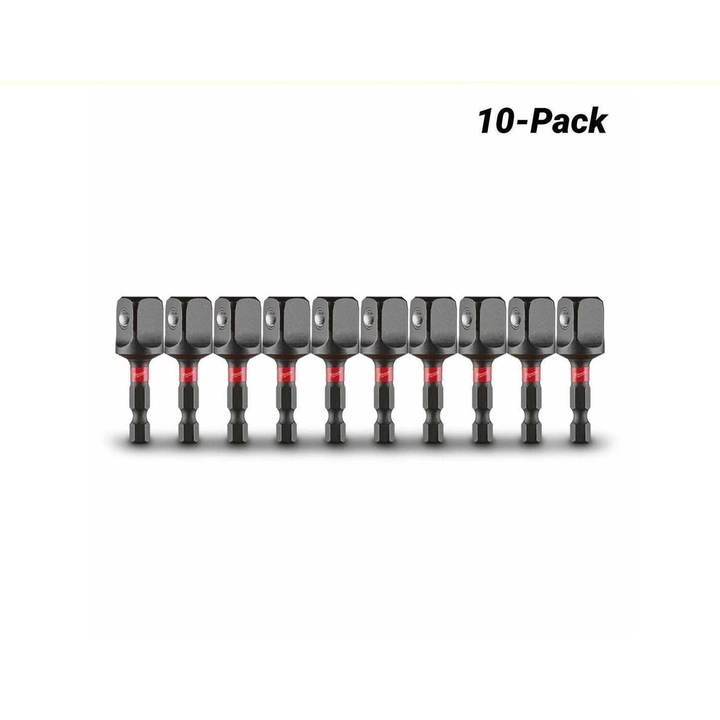 Milwaukee 48325734 10-Pack SHOCKWAVE 1/4" Hex to 1/2" Square Power Bit Socket Adapter