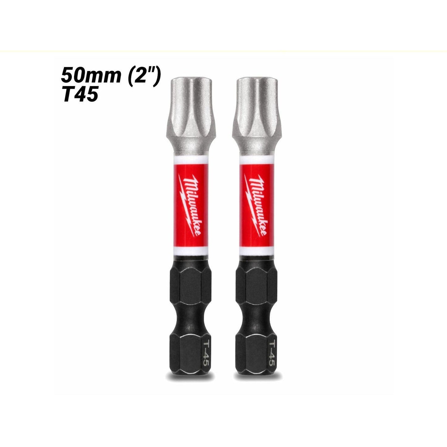 Milwaukee 48326000 2-Pack 50mm (2") SHOCKWAVE T45 Torx Power Bit