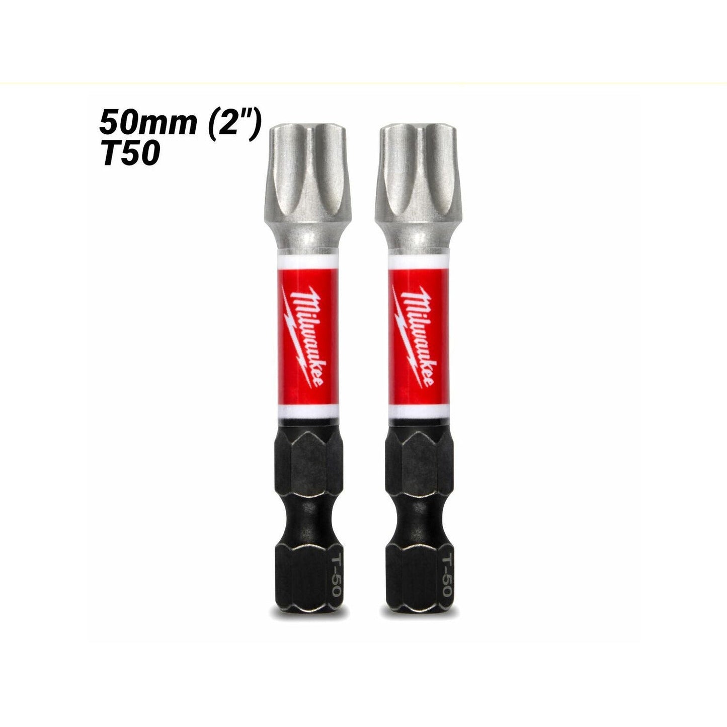 Milwaukee 48326002 2-Pack 50mm (2") SHOCKWAVE T50 Torx Power Bit