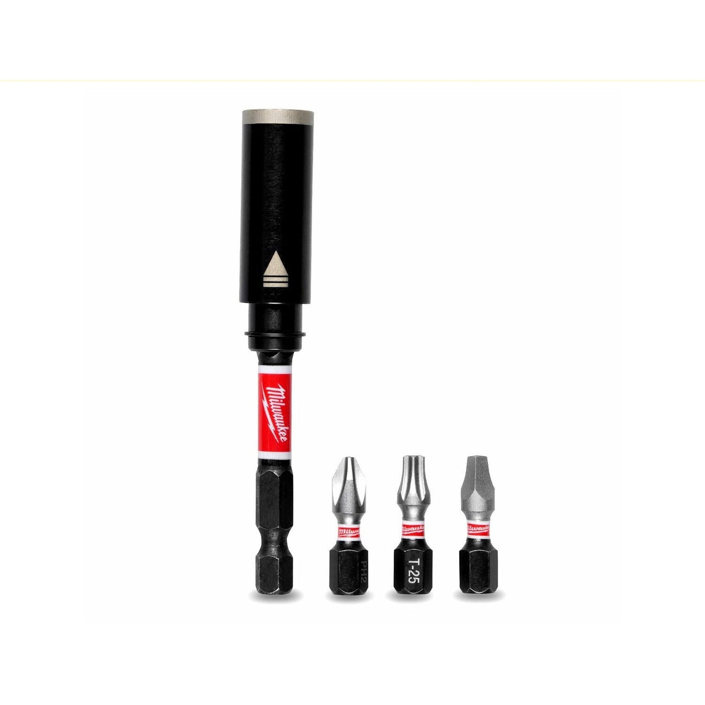 Milwaukee 48327905 4pce 76mm (3") SHOCKWAVE Screw Engaging Magnetic Bit Holder