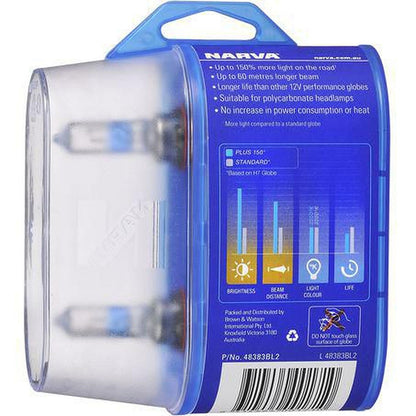 Narva HB3 Globe 12V P20D Plus150 Twin Pack 48383BL2