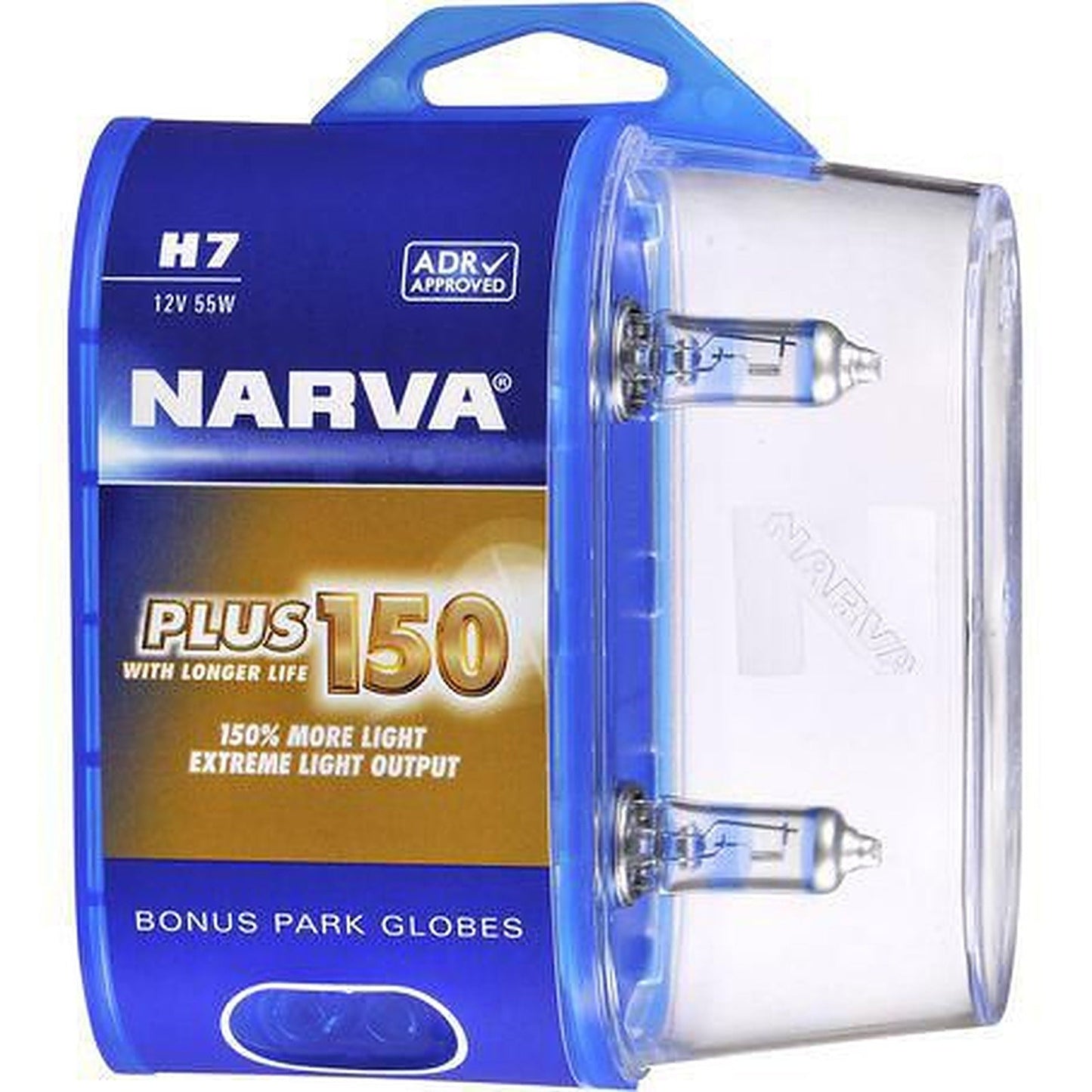 Narva H7 Headlight Bulb 12V Px26D Plus150 Twin Pack 48386BL2