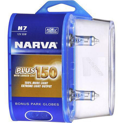 Narva H7 Headlight Bulb 12V Px26D Plus150 Twin Pack 48386BL2