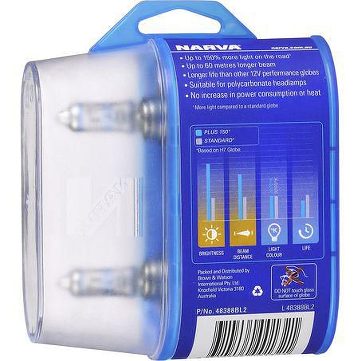 Narva H11 Headlight Bulb 12V Pgj192 Plus150 2 Pce 48388BL2
