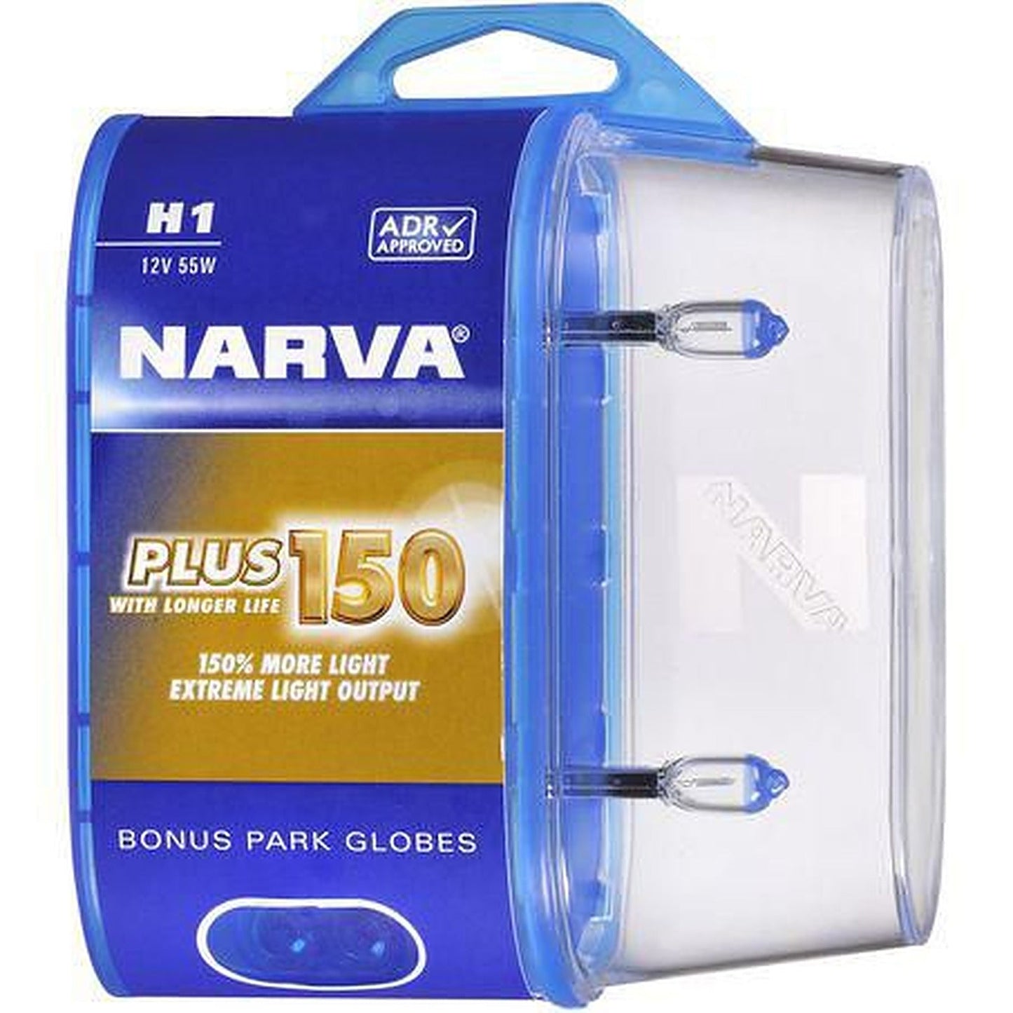 Narva H1 Globe 12V P14.5S Plus150 Twin Pack 48390BL2