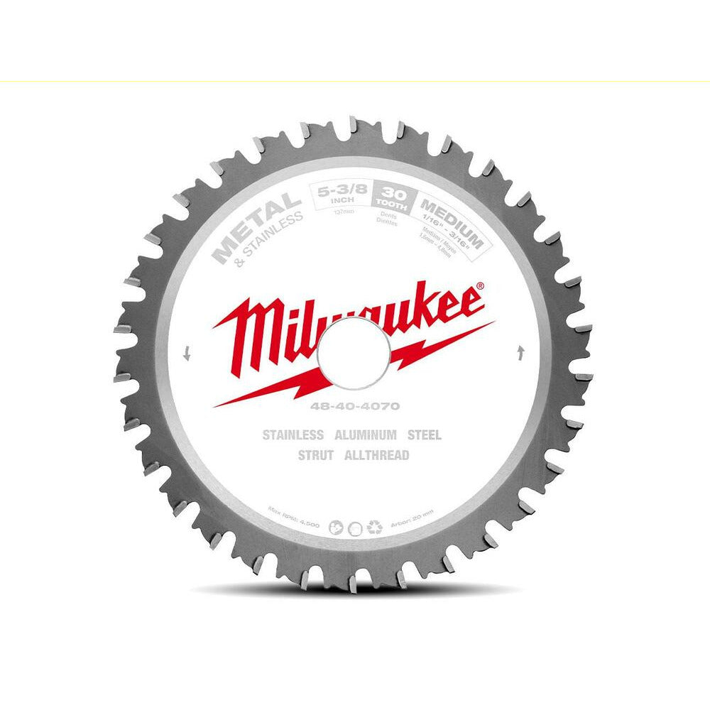 Milwaukee 48404070 135mm (5-3/8") 30-Teeth Ferrous Metal Saw Blade for HD18MS