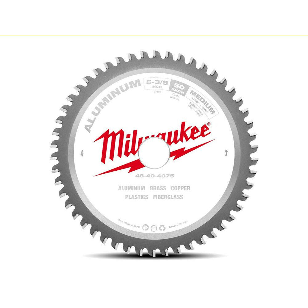 Milwaukee 48404075 135mm (5-3/8") 50Teeth Non-Ferrous Metal Saw Blade for HD18MS