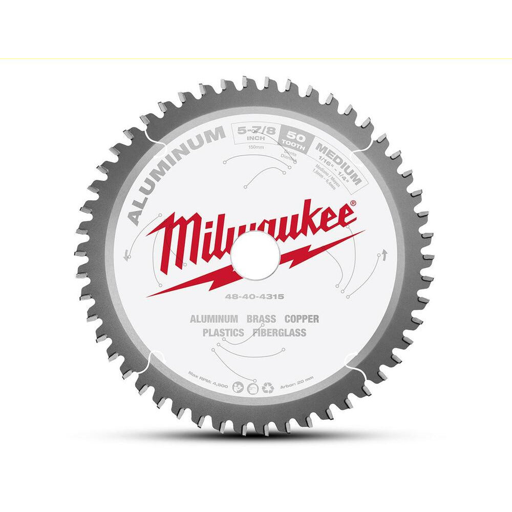 Milwaukee 48404315 150mm (6") 50T Aluminium Circular Saw Blade