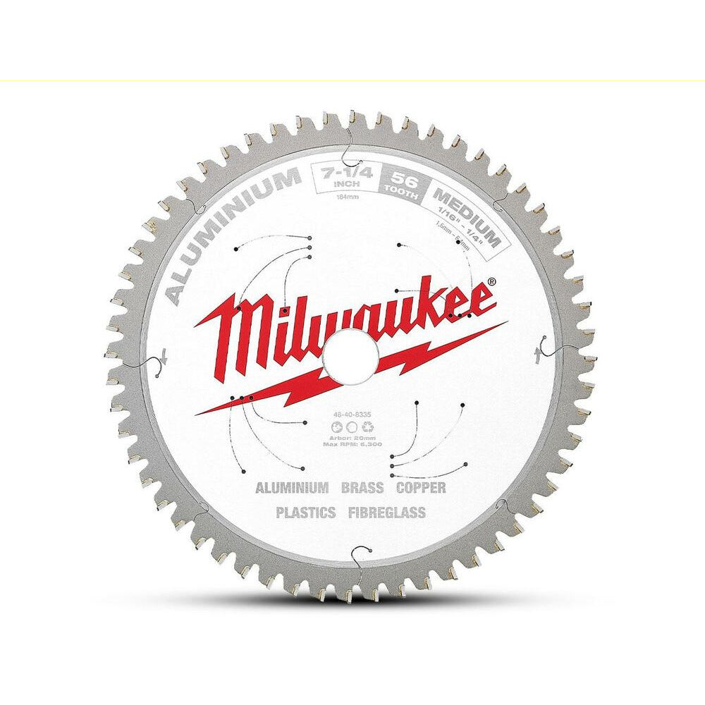 Milwaukee 48408335 184mm (7-1/4") 56T Aluminium Circular Saw Blade
