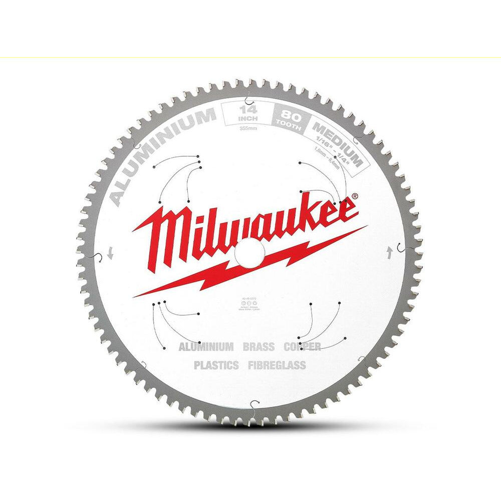 Milwaukee 48408370 355mm (14") 80T Aluminium Circular Saw Blade