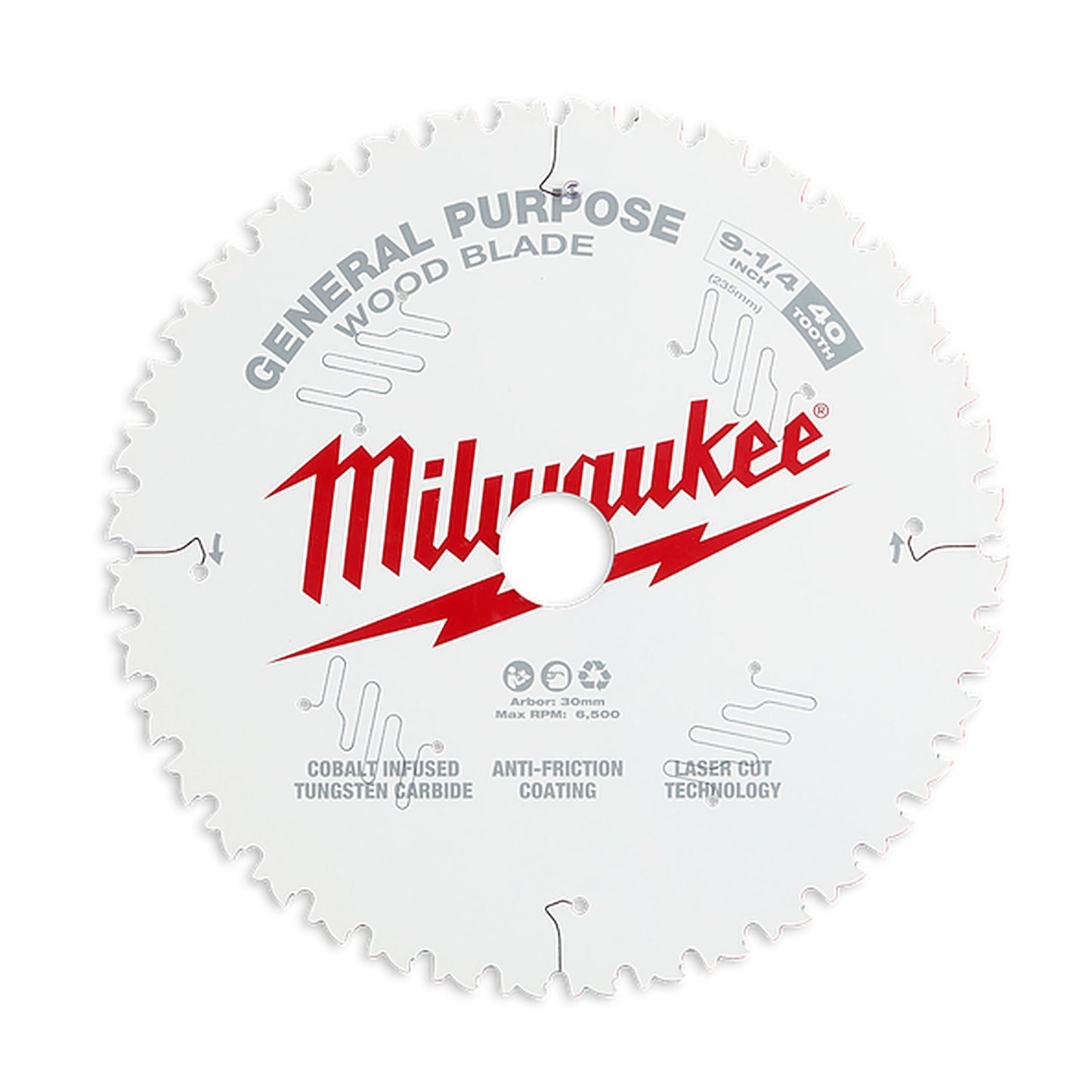 Milwaukee 235mm (9-1/4in) 40T Wood Circular Saw Blade General Purpose 48408926
