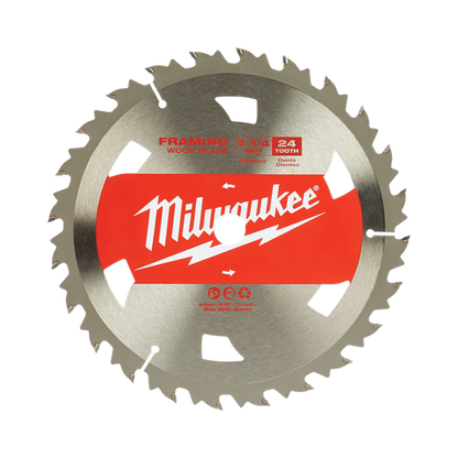 Milwaukee 184mm (7-1/4in) 24T Wood Circular Saw Blade Framing 1pc