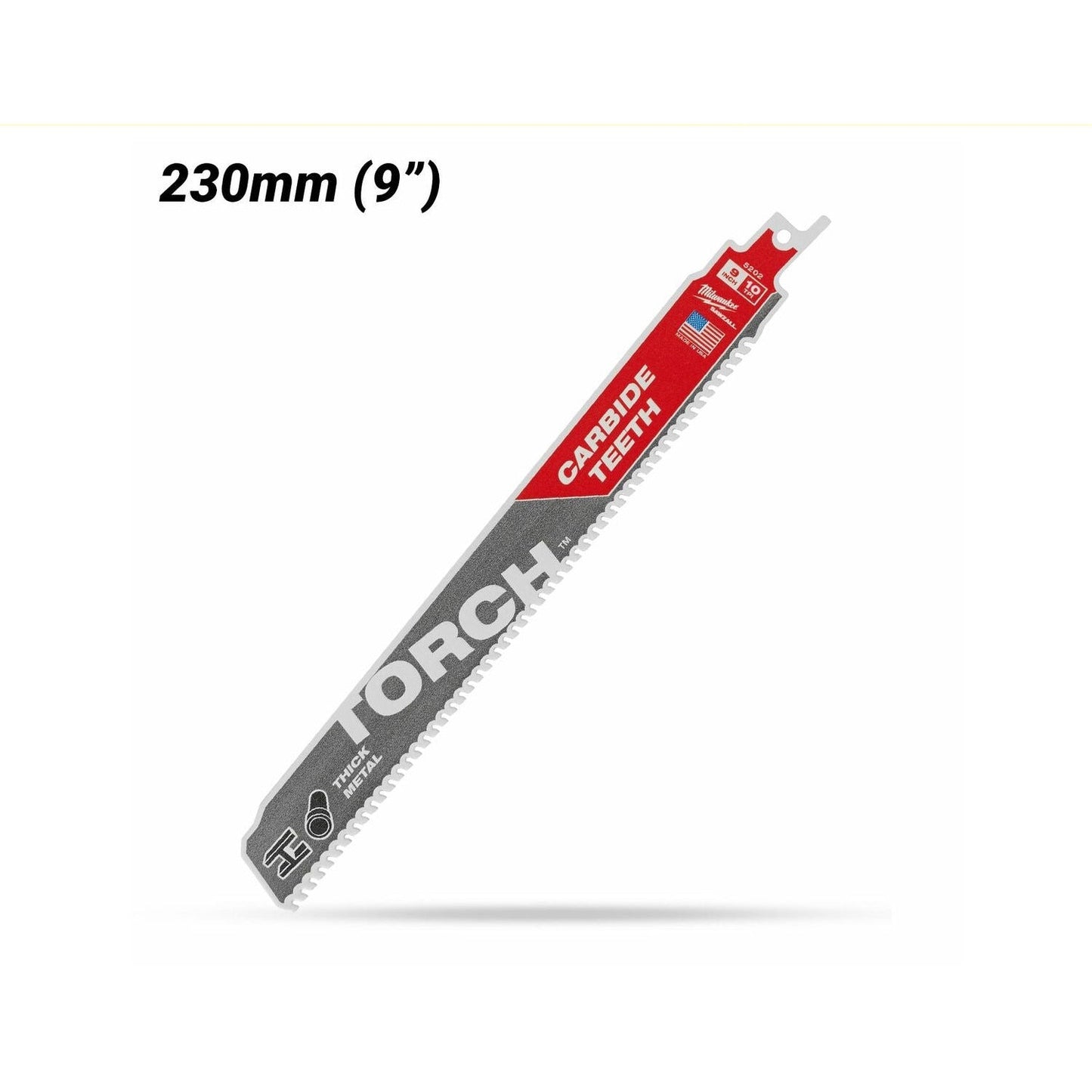 Milwaukee 48475252 230mm (9") SAWZALL™ The TORCH™ with Carbide Teeth 10TPI Blade