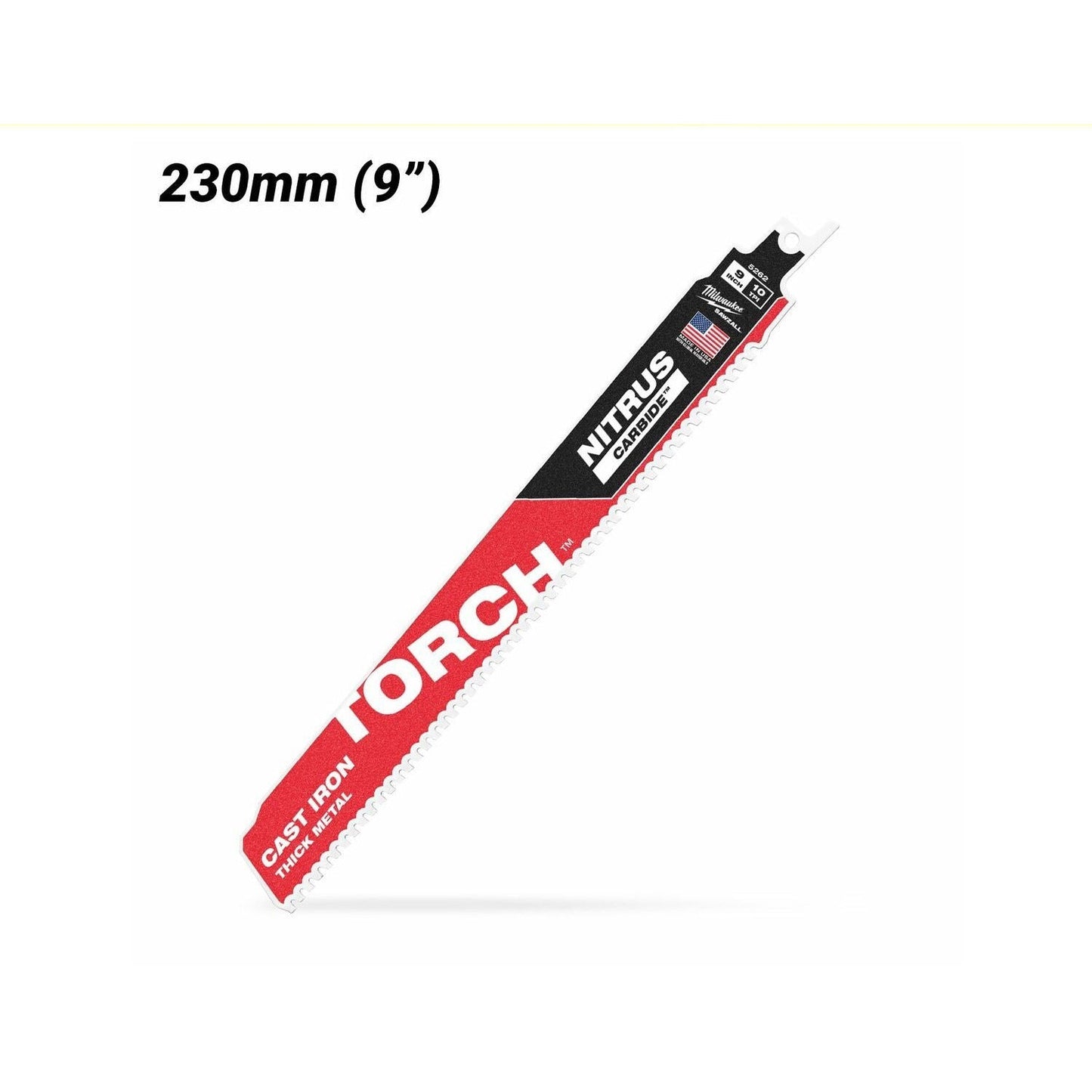 Milwaukee 48476252 230mm (9") SAWZALL™ The TORCH™ with NITRUS CARBIDE Teeth 10TPI Blade