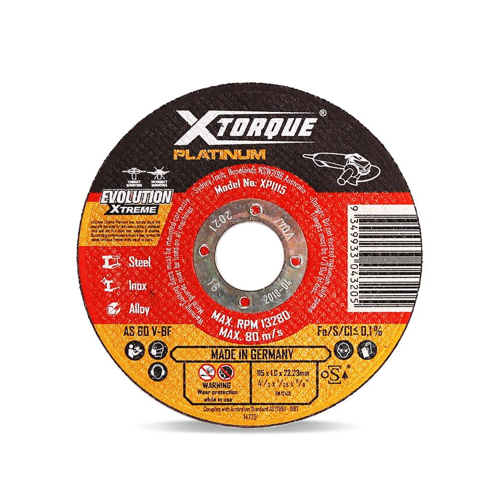 Xtorque XPI115 Platinum 115mm (4.5") 1.0mm Platinum Inox Cutting Disc - MADE IN GERMANY