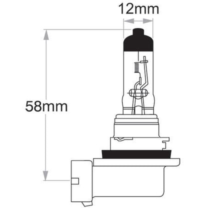 Narva H11 Headlight Bulb Pgj192 Intense Blue 12V 55W 48478BL
