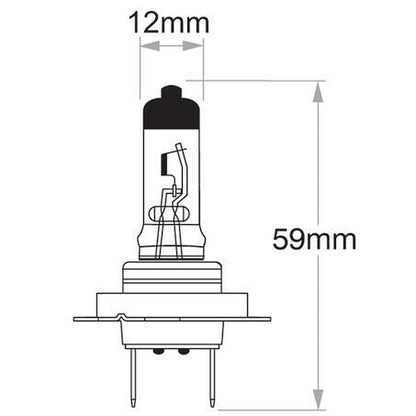 Narva H7 Headlight Bulb Px26D Blue Plus 110 12V 55W 2 Pce 48535BL2