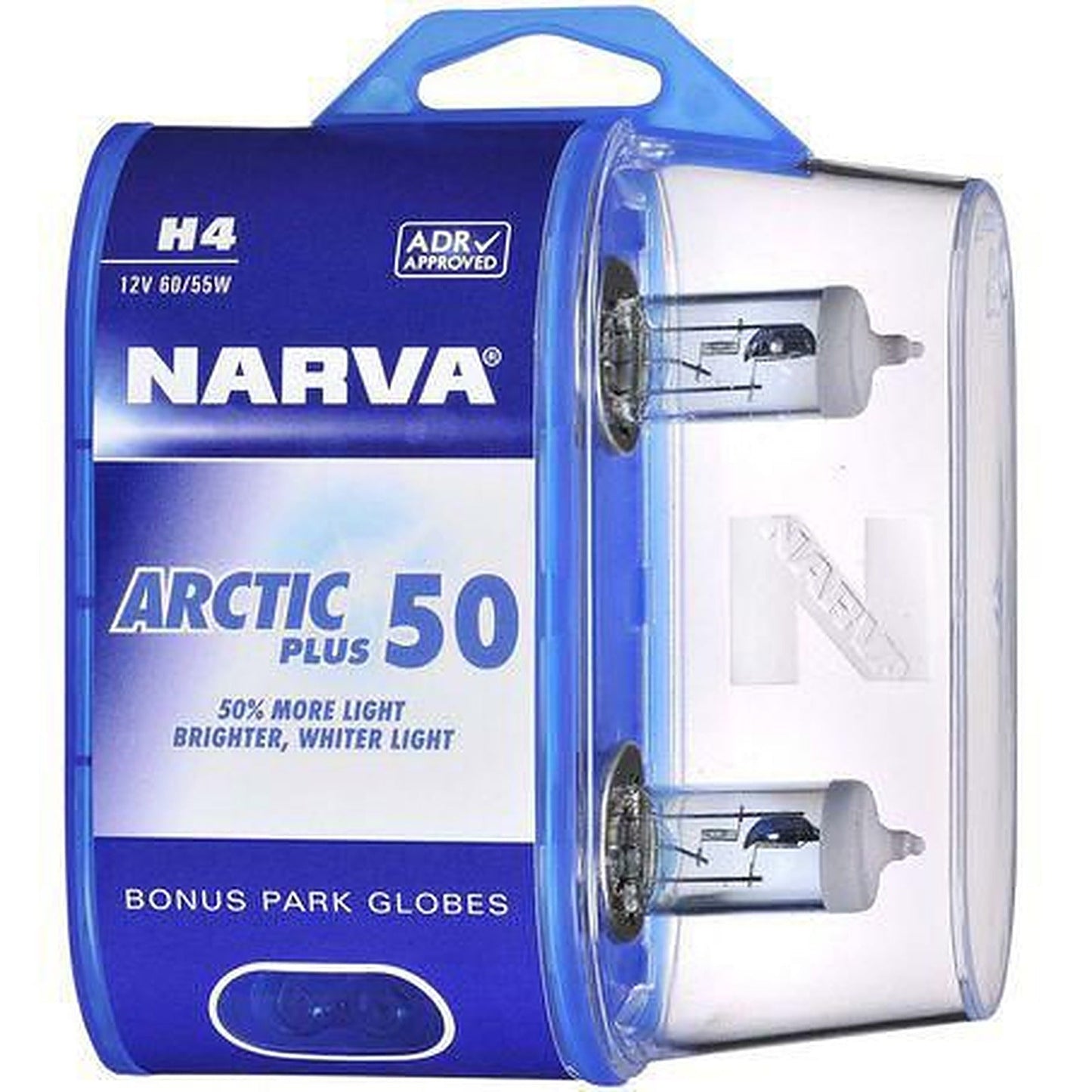 Narva H4 Headlight Bulb P43T 38 Arctic Blue 12V 60/55W 2 Pce 48677BL2