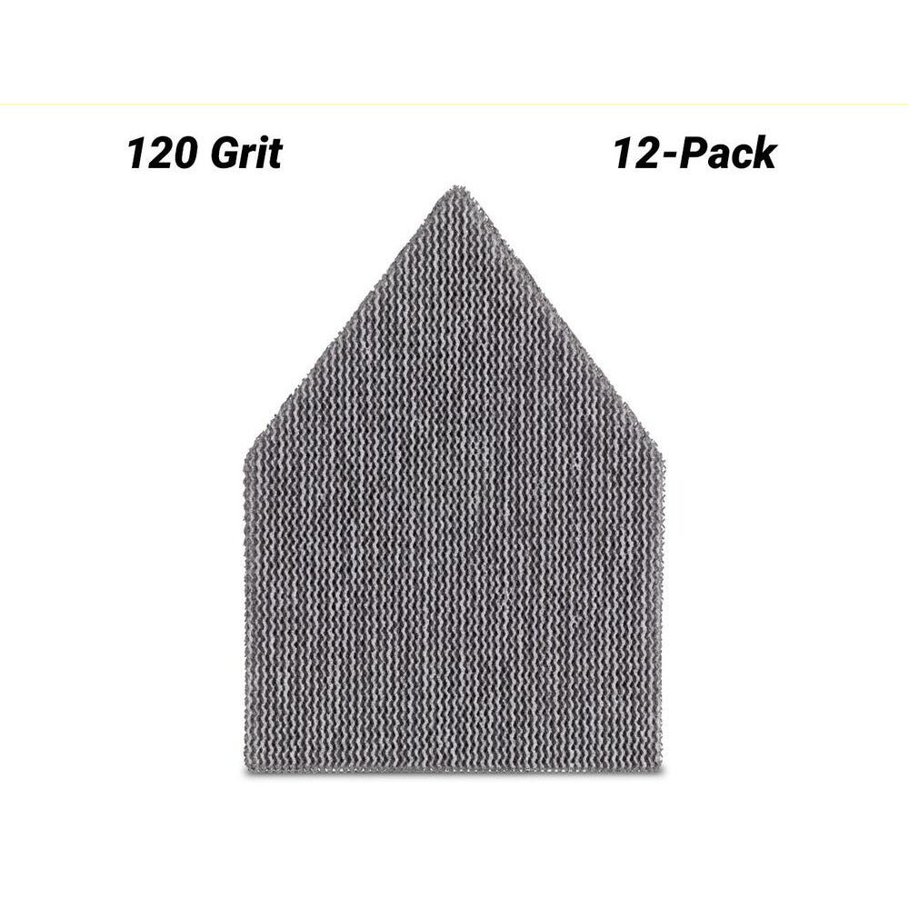 Milwaukee 48805120 12-Pack 120 Grit Pentagon Hook & Loop Net Sandpaper for M12FDSS0