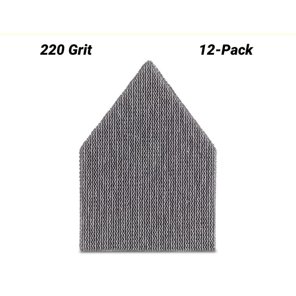 Milwaukee 48805220 12-Pack 220 Grit Pentagon Hook & Loop Net Sandpaper for M12FDSS0
