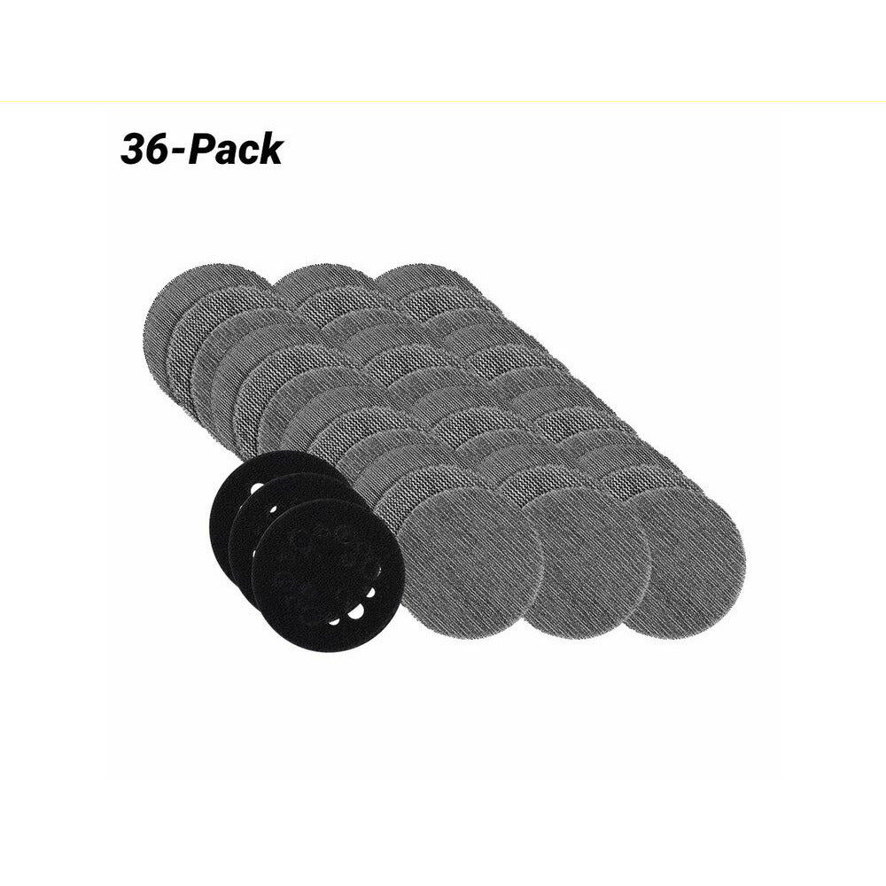 Milwaukee 48806406 36-Pack 75mm (3") Assorted Grit Set POWERGRID H&L Mesh Sanding Discs & 3 Pad Saver