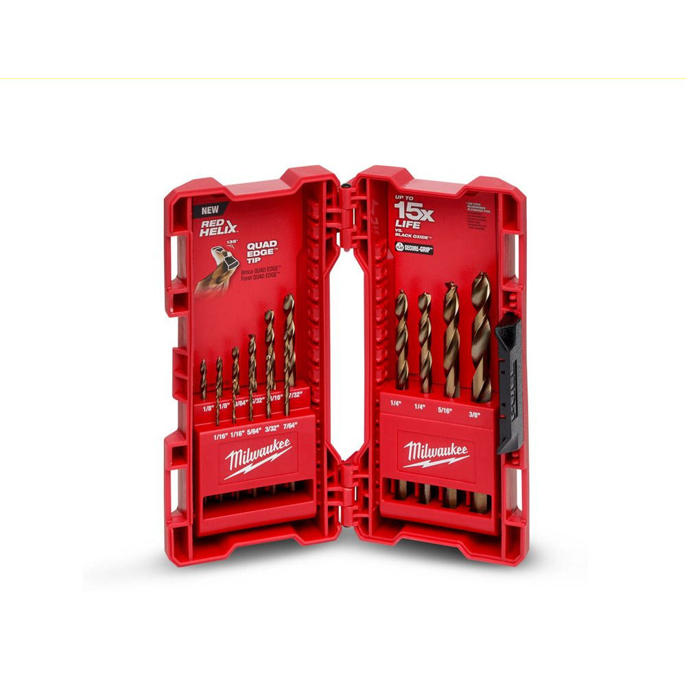 Milwaukee 48892340 15pce Imperial Red Helix Cobalt Dril Bit Set
