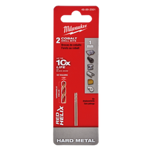 Milwaukee Red Helix Cobalt Drill Bit 1mm 2Pk