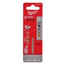 Milwaukee Red Helix Cobalt Drill Bit 1.5mm 2Pk