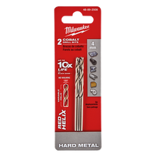Milwaukee Red Helix Cobalt Drill Bit 4mm 2 Pack 48892508