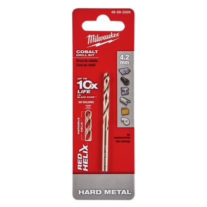 Milwaukee Red Helix Cobalt Drill Bit 4.2mm