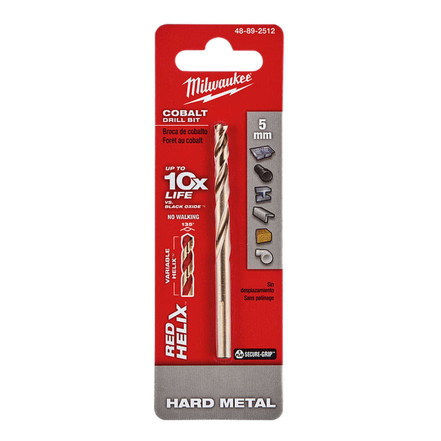 Milwaukee Red Helix Cobalt Drill Bit 5mm 48892512