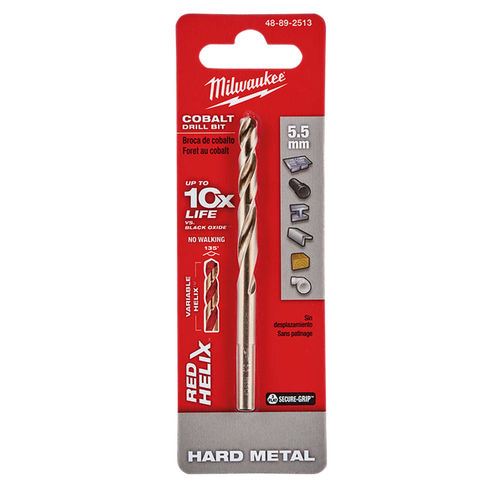 Milwaukee Red Helix Cobalt Drill Bit 5.5mm 48892513