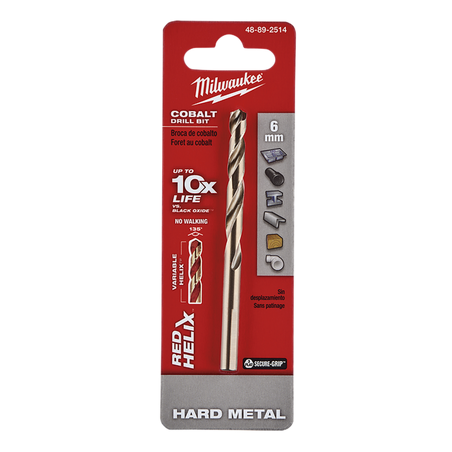 Milwaukee Red Helix Cobalt Drill Bit 6mm 48892514