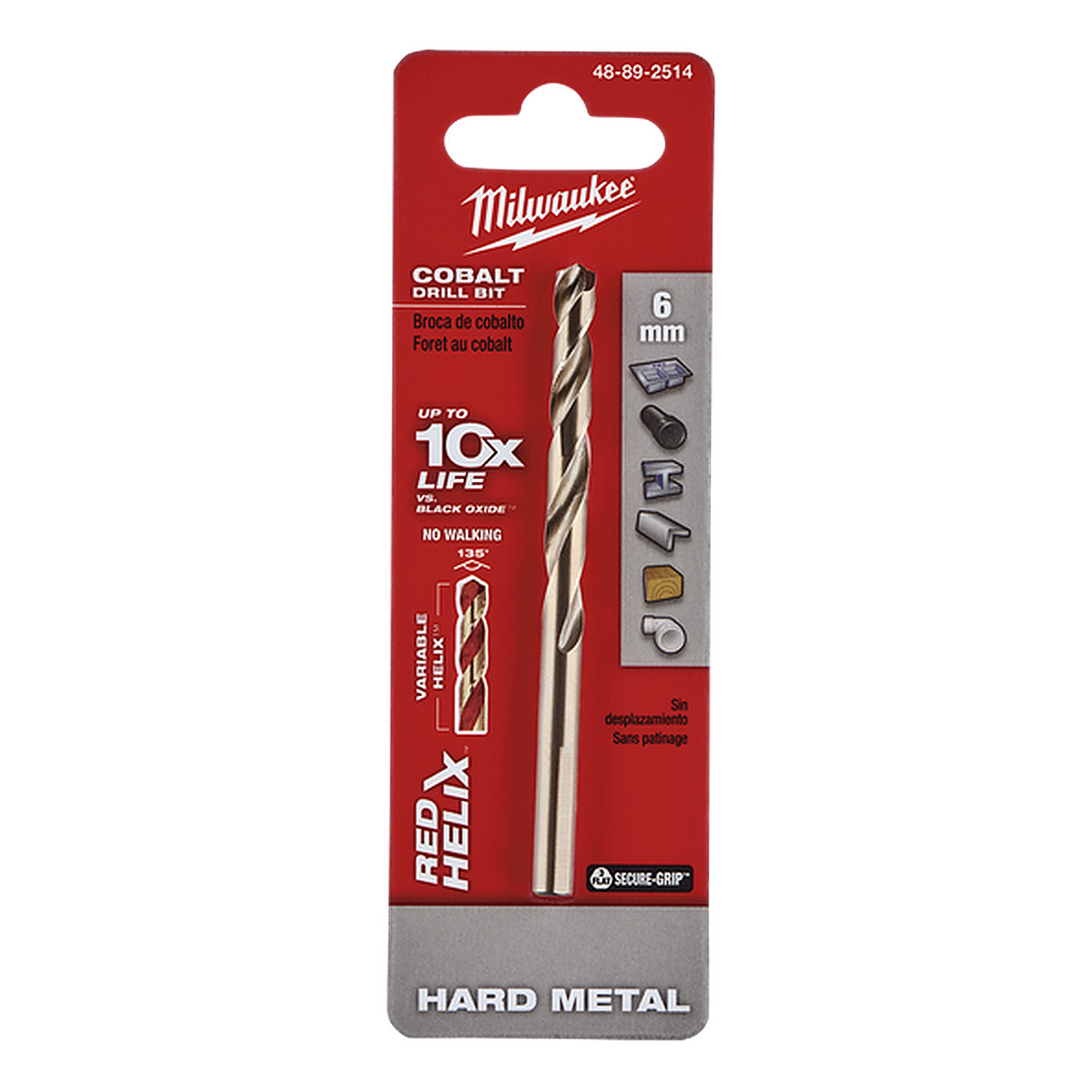Milwaukee Red Helix Cobalt Drill Bit 6mm 48892514