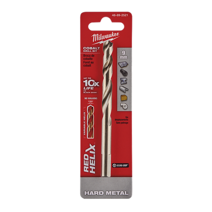 Milwaukee Red Helix Cobalt Drill Bit 9mm