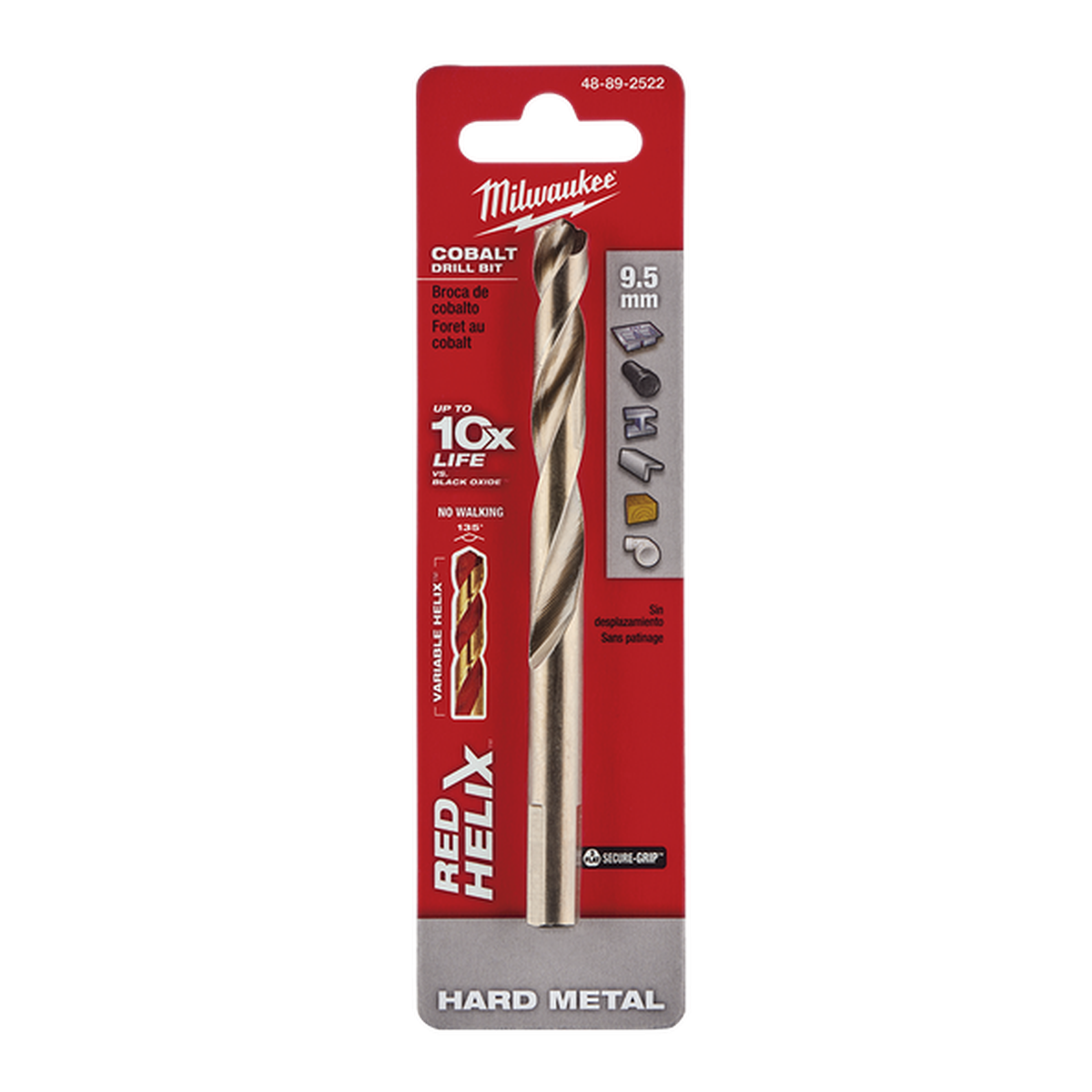 Milwaukee Red Helix Cobalt Drill Bit 9.5mm