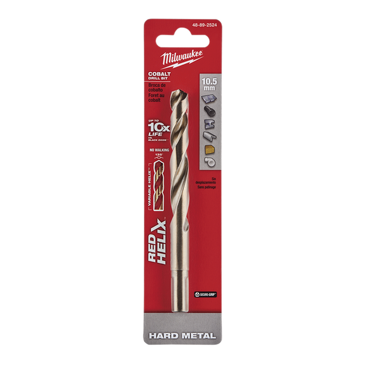 Milwaukee Red Helix Cobalt Drill Bit 10.5mm
