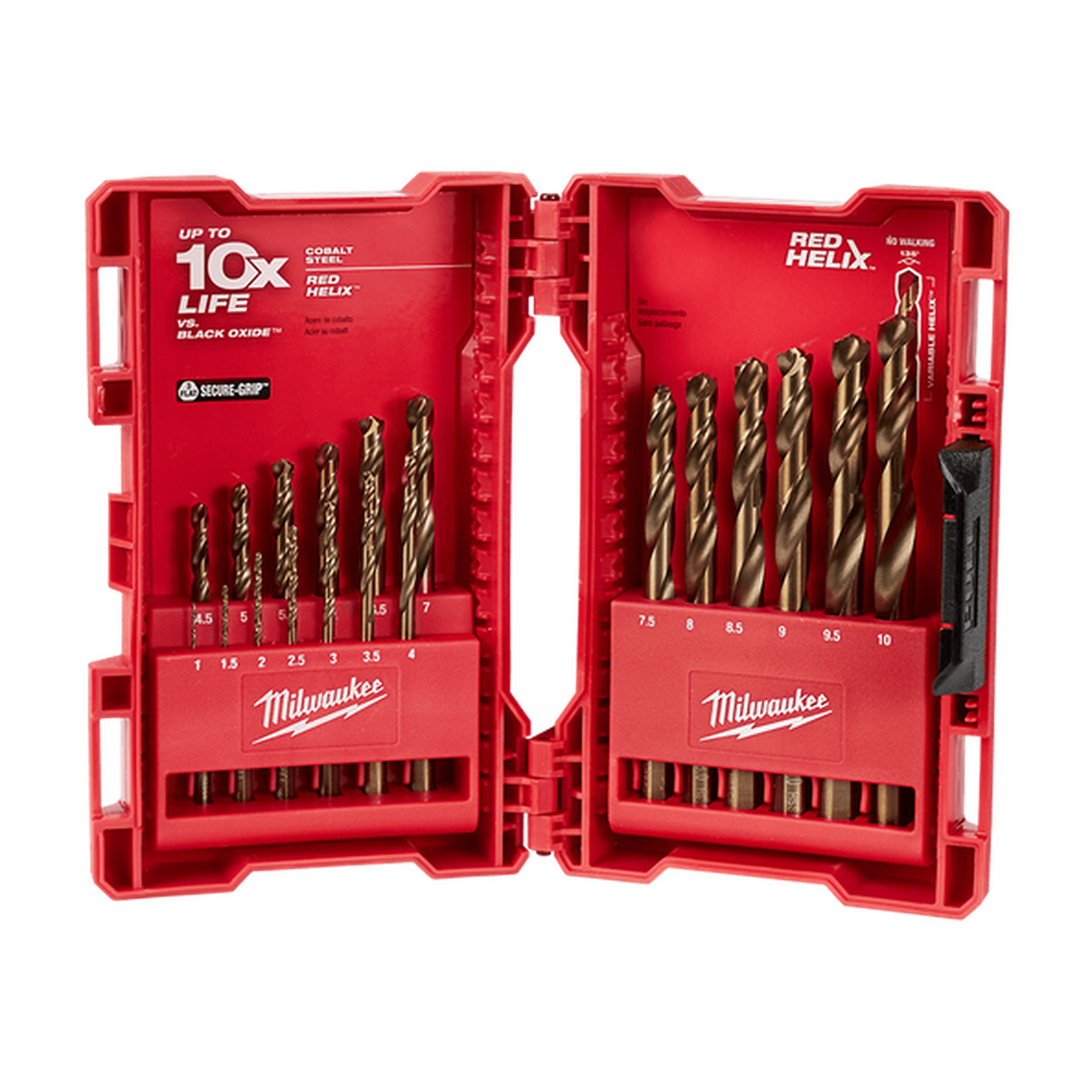 Milwaukee Red Helix Cobalt Drill Bit Set 19Pc