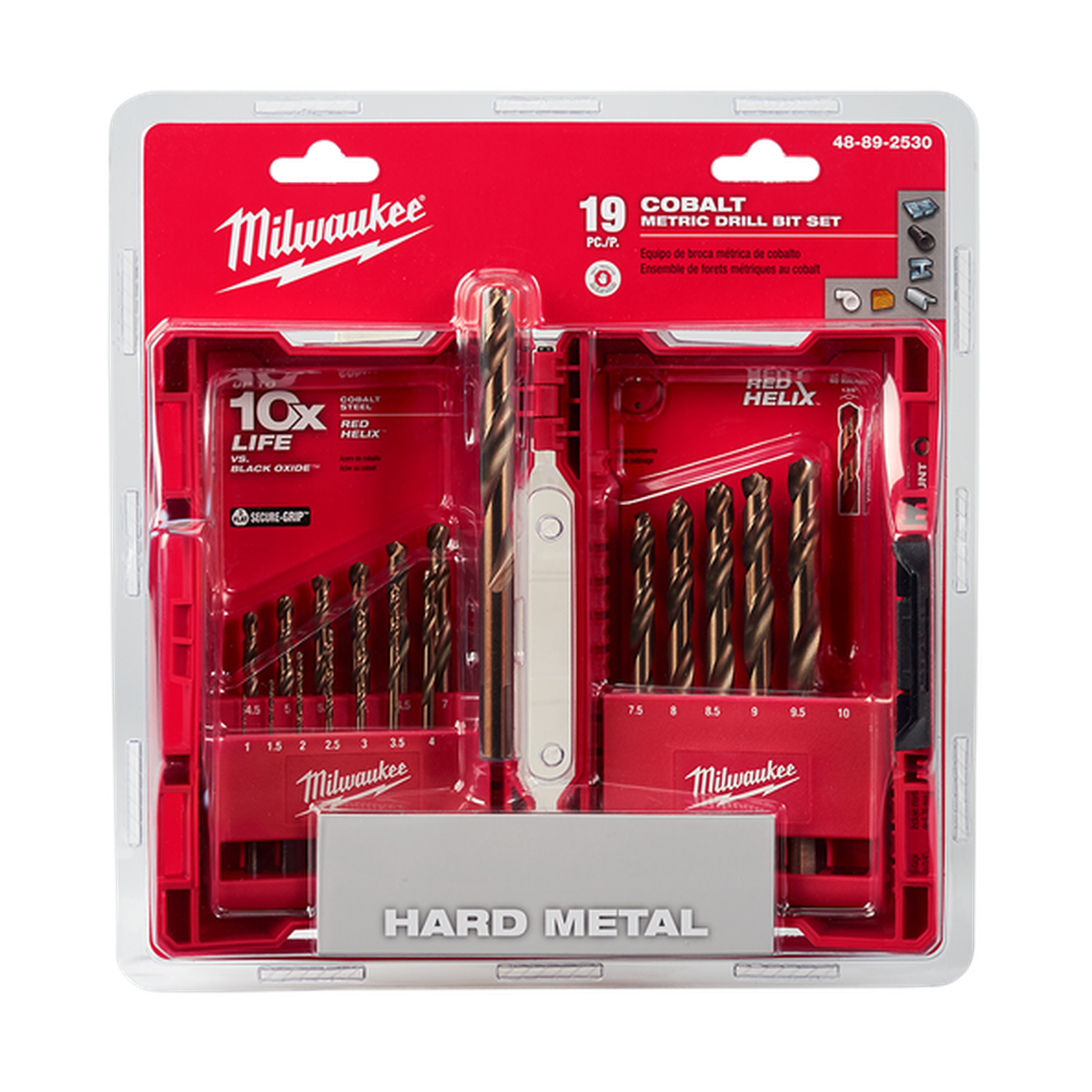 Milwaukee Red Helix Cobalt Drill Bit Set 19Pc
