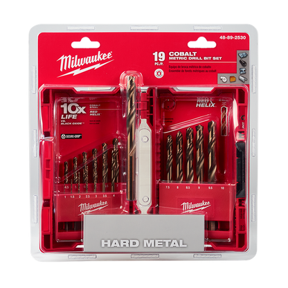 Milwaukee Red Helix Cobalt Drill Bit Set 19Pc
