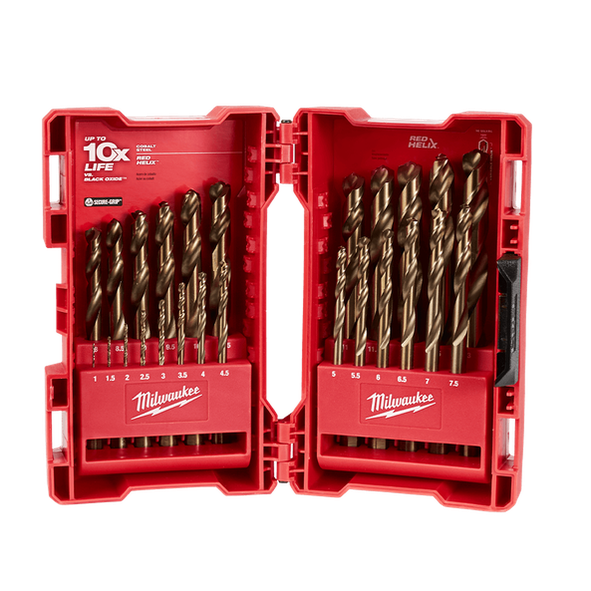 Milwaukee Red Helix Cobalt Drill Bit Kit 25PC