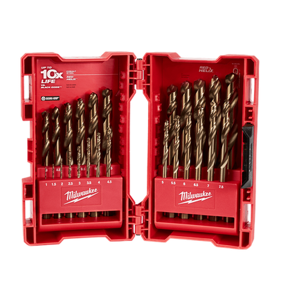 Milwaukee Red Helix Cobalt Drill Bit Kit 25PC