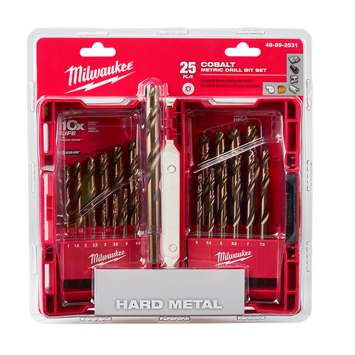 Milwaukee Red Helix Cobalt Drill Bit Kit 25PC