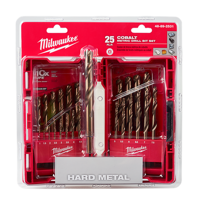 Milwaukee Red Helix Cobalt Drill Bit Kit 25PC