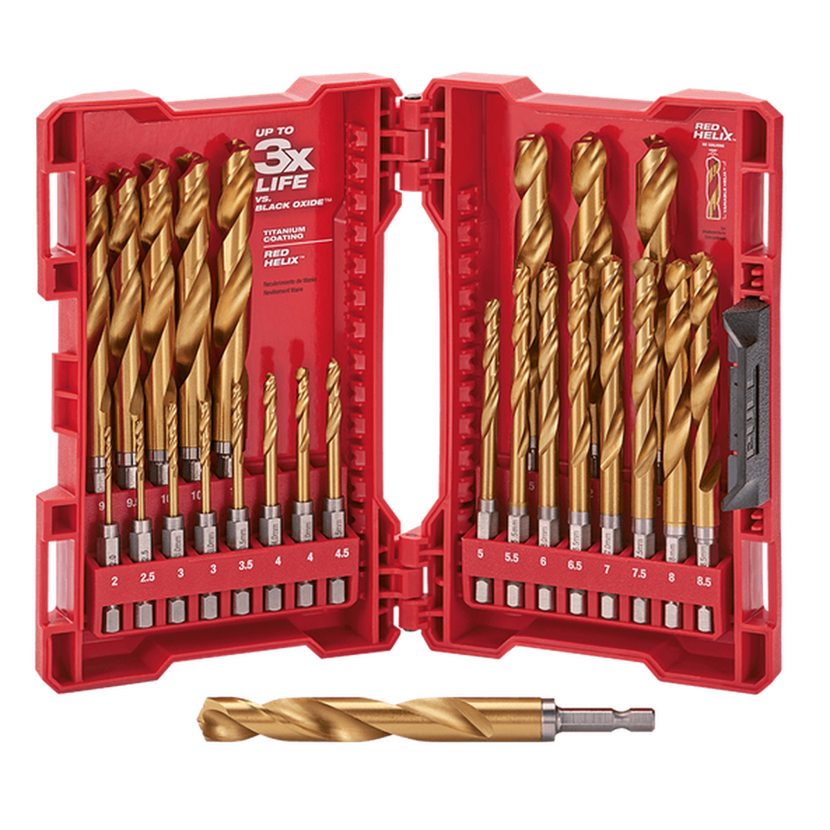 Milwaukee SHOCKWAVE Red Helix Titanium 25 Pce Kit