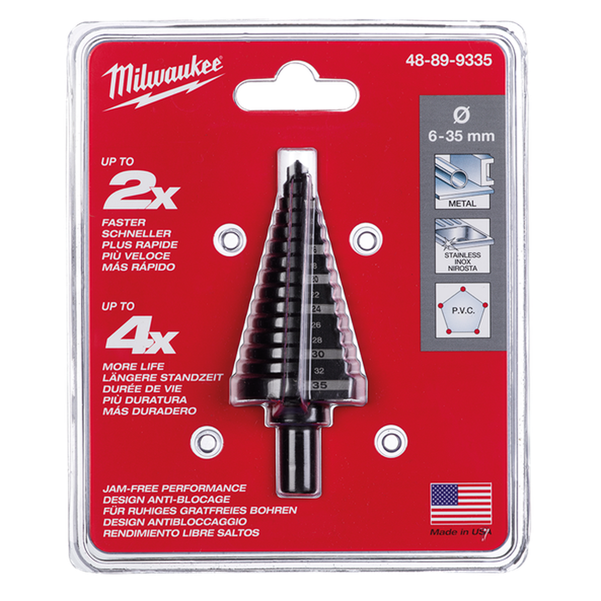Milwaukee Step Drill Bit 6mm - 35mm