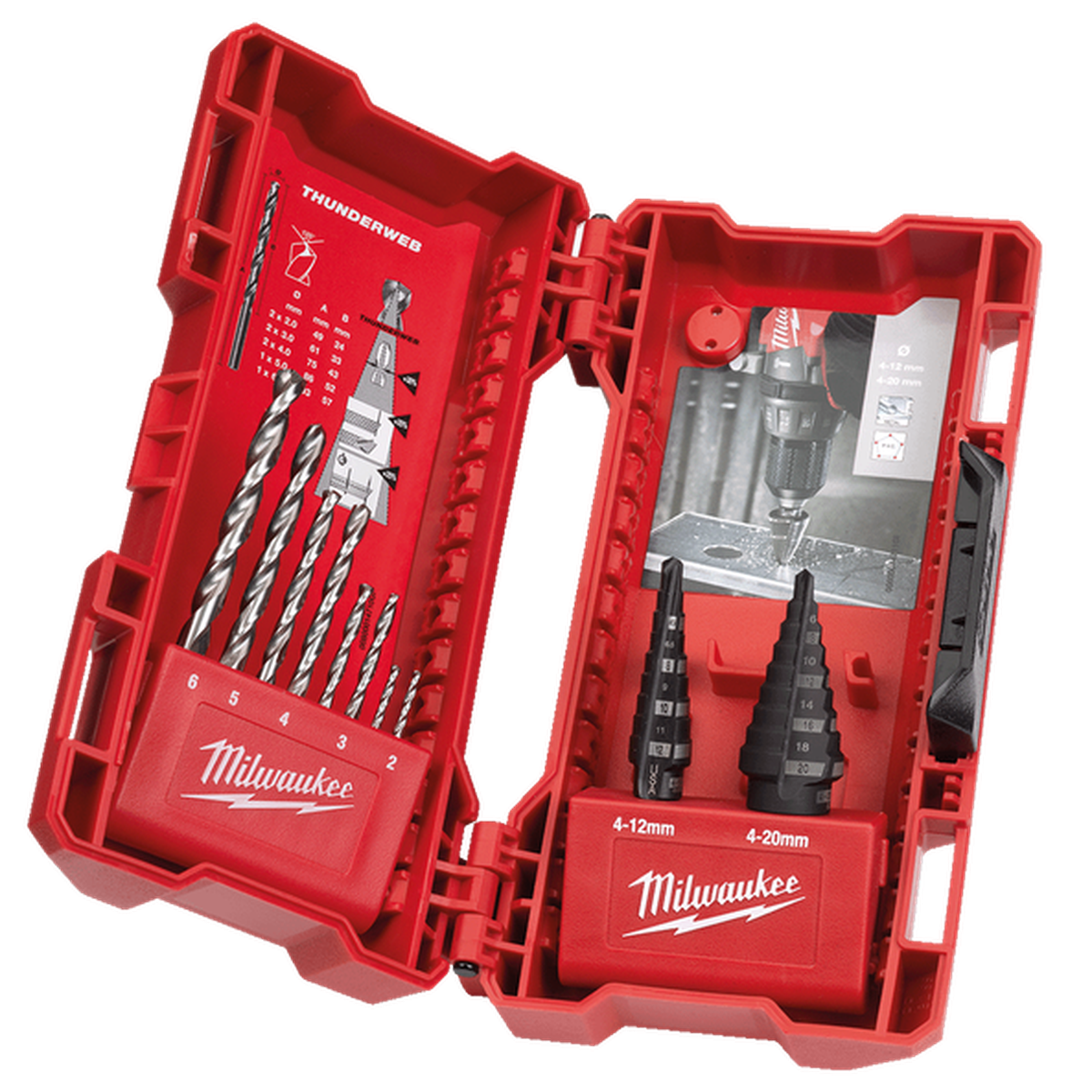 Milwaukee Step and Drill Bit 10PC Set