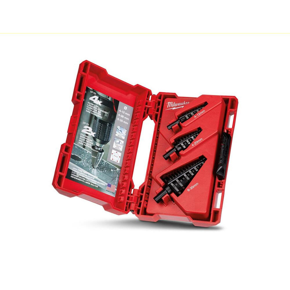 Milwaukee 48899399 3pce Metric Step Drill Bit Set
