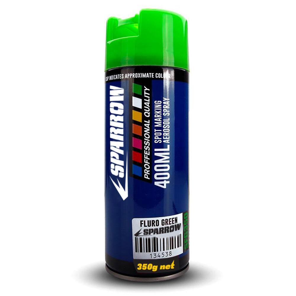 Sparrow SFG350 350g 400ml Fluro Green Spot Marking Spray Paint (Single Can)