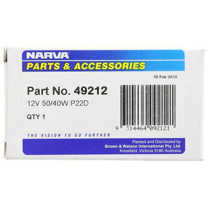 Narva R2 P22d Globe 12V 50/40W 49212